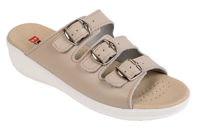 Skórzane buty medyczne premium beżowe