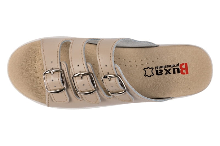 Skórzane buty medyczne premium beżowe