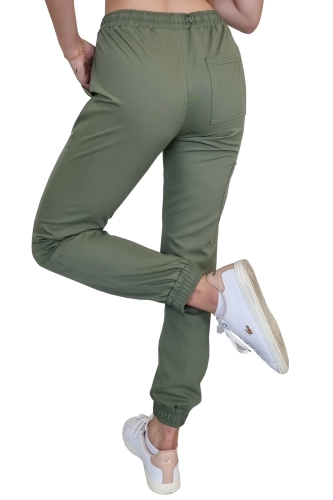 Casual Premium joggery medyczne w kolorze oliwkowym