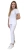 Komplet medyczny damski białym – scrubs CASUAL PREMIUM