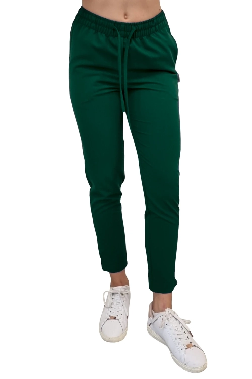 Damski komplet medyczny BASIC PREMIUM w zielonym kolorze butelki