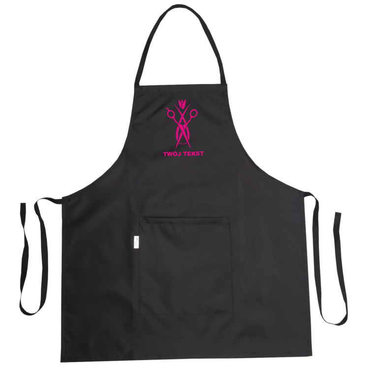 Wodoodporny fartuch fryzjerski z grafiką 'Kwiat nożyczek' solidny