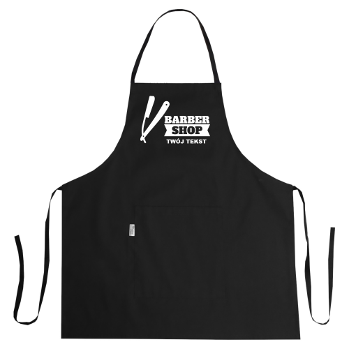 Wodoodporny fartuch fryzjerski z grafiką 'Barber Brzytwa'