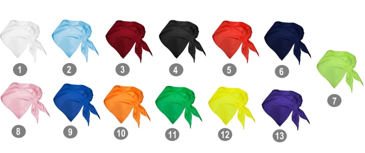 kolmion muotoinen keltainen huivi