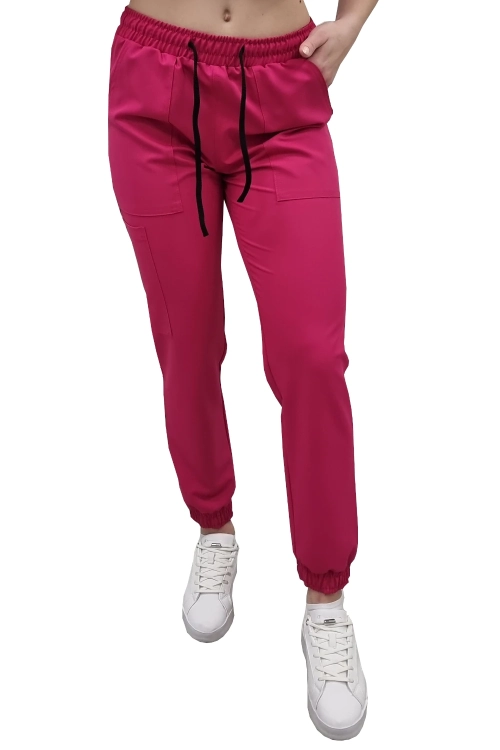 Scrubs CASUAL PREMIUM – damski komplet medyczny amarantowy