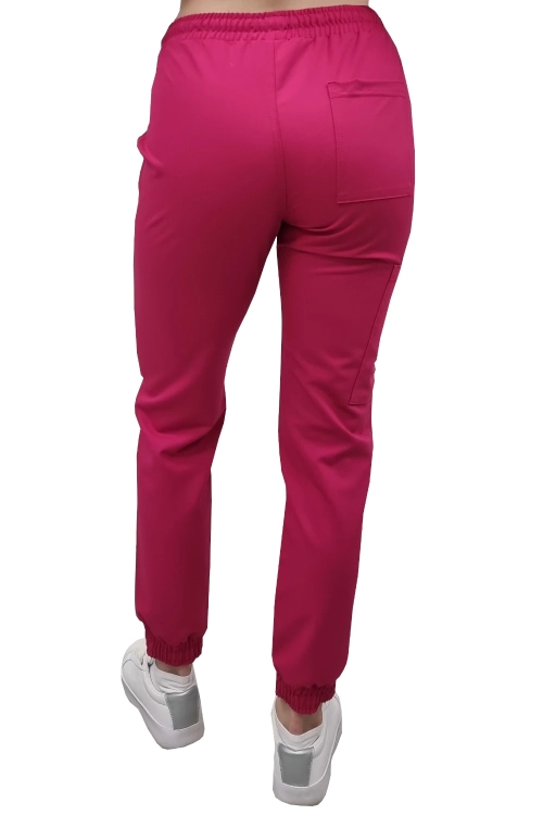 Medyczne joggery w kolorze amarant Casual Premium
