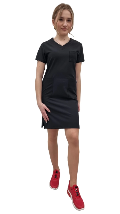 Sukienka medyczna czarna casual premium