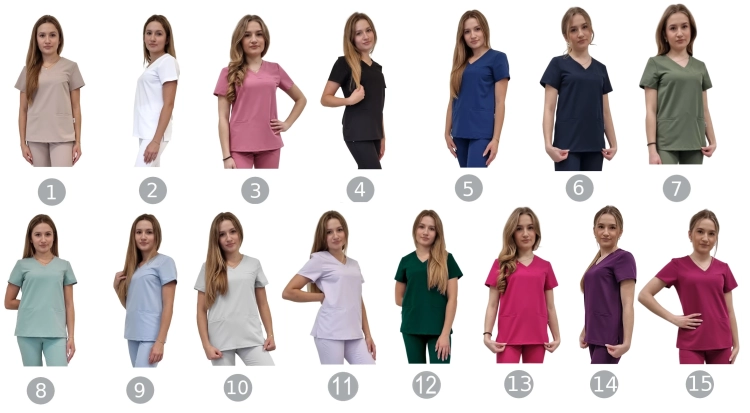 BASIC PREMIUM damska niebieska bluza medyczna