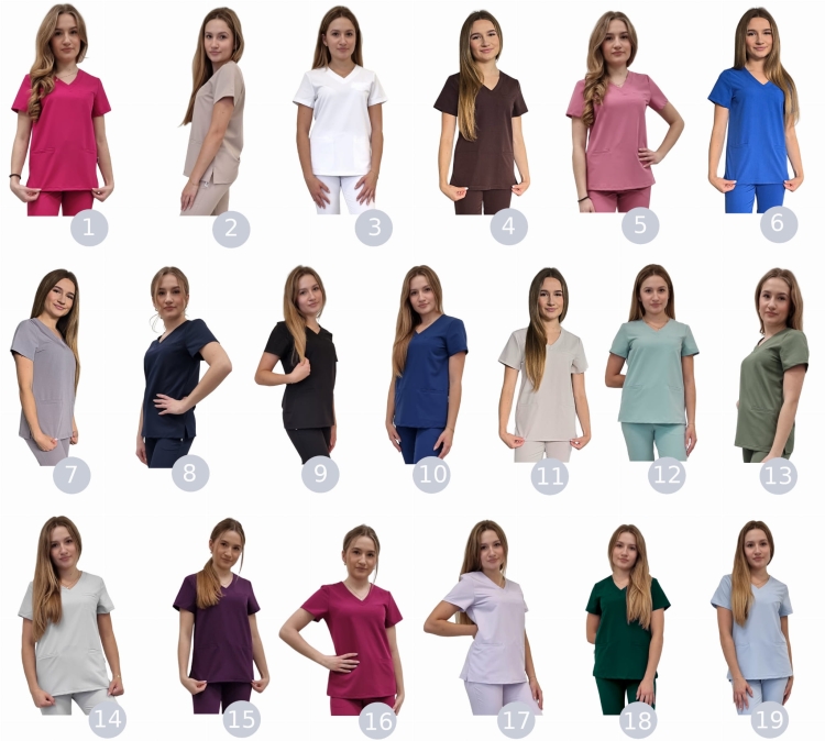 Medyczna bluza oliwkowa damska BASIC PREMIUM