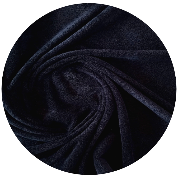 Czarny ręcznik szybkoschnący z dodatkiem pluszu