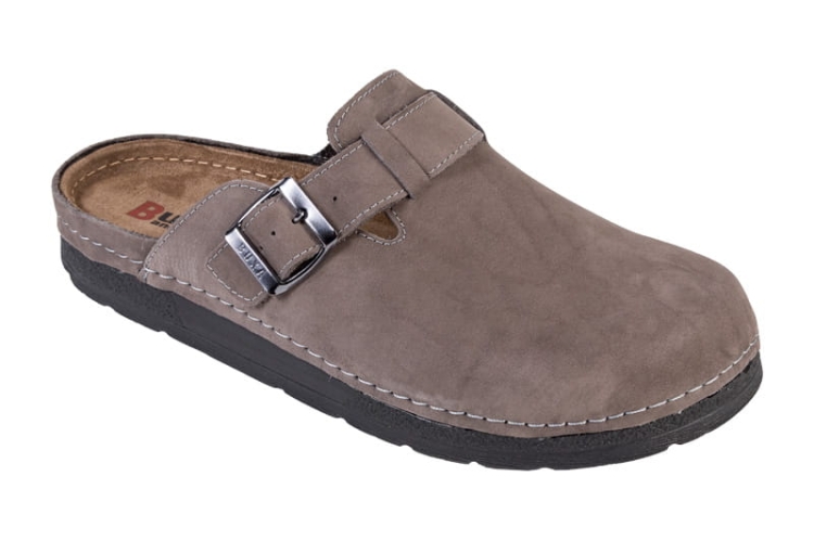 Anatomiczne klapki szary nubuk medyczne