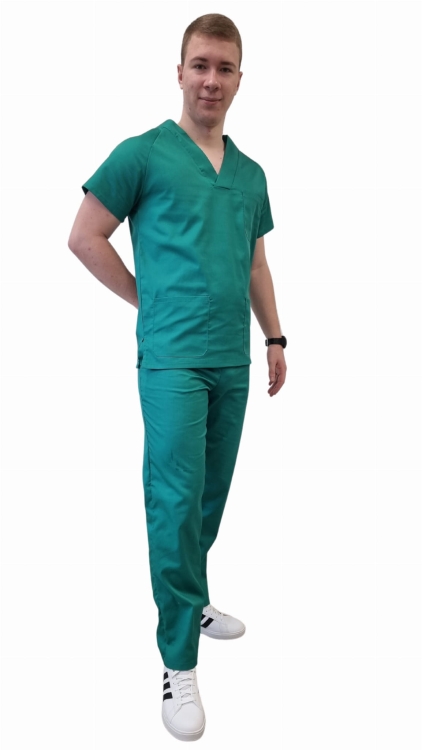 Bluza medyczna w kolorze zielonym dla mężczyzn