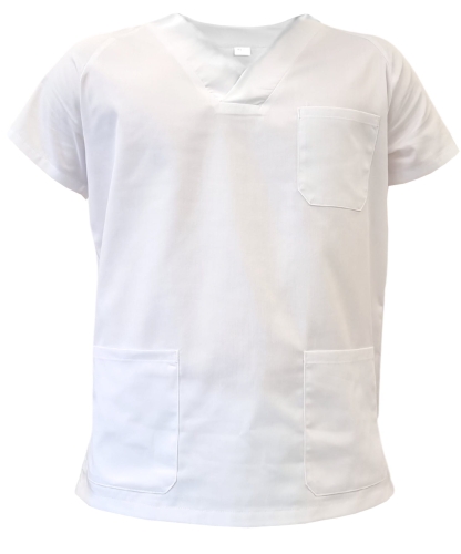 Męska bluza medyczna w kolorze białym