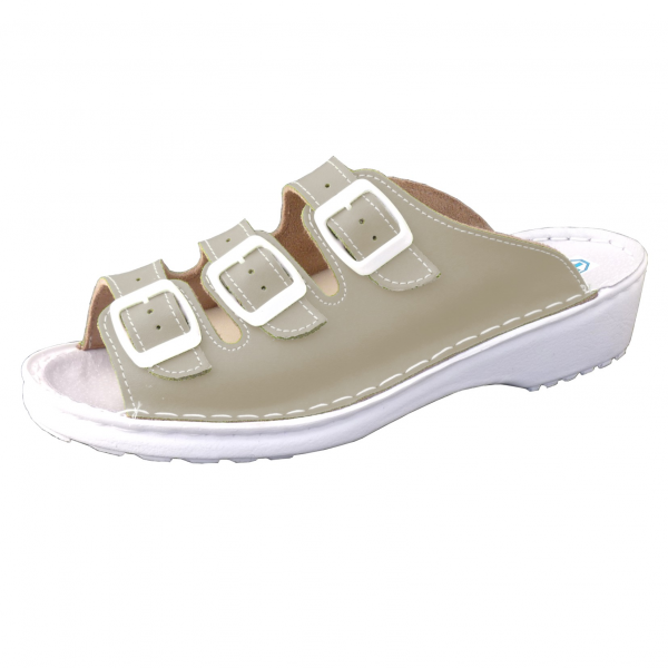 Buty medyczne damskie w kolorze beżowym