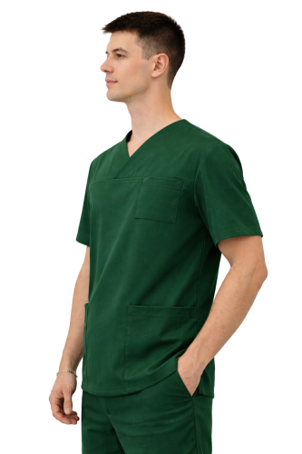 Męska bluza medyczna w zielonej butelce