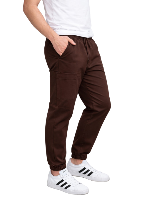 Czekoladowe spodnie medyczne Cherokee Stretch dla mężczyzn.png