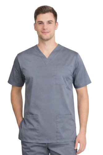Męska bluza medyczna elastyczna kolor szary