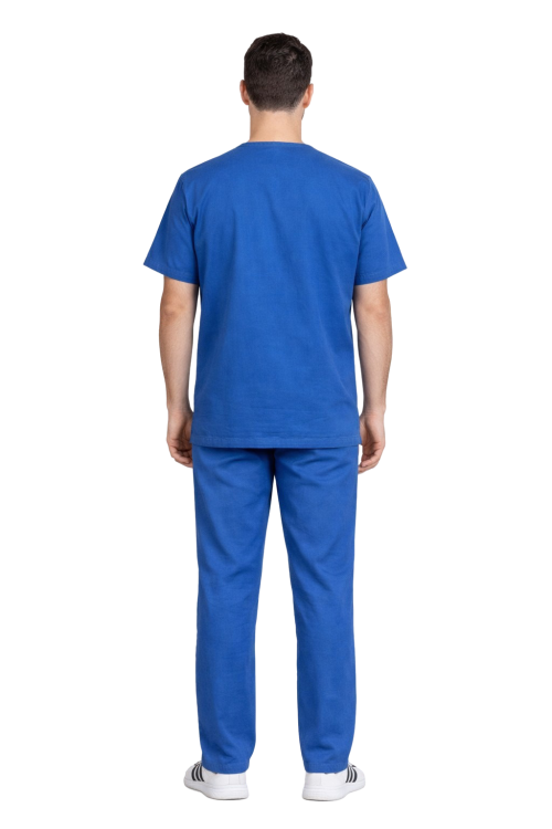 Komplet chirurgiczny męski chabrowy 100% bawełna