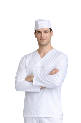 Bluza piekarska ,gastronomiczna biała długi rękaw