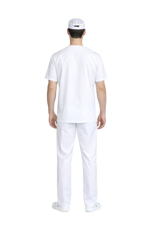 Krótki rękaw biały komplet piekarski 100% bawełna