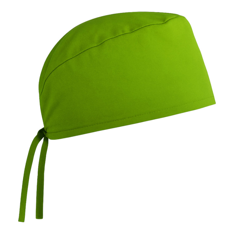 Czepek medyczny chirurgiczny wiązany unisex limonka prawy bok.png