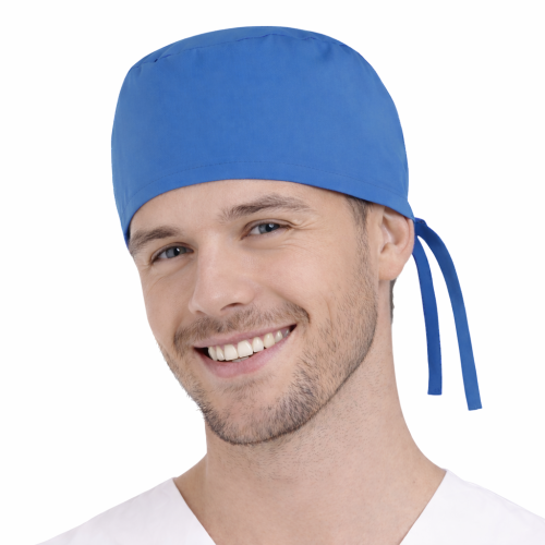 Czepek medyczny chirurgiczny wiązany unisex niebieski.png