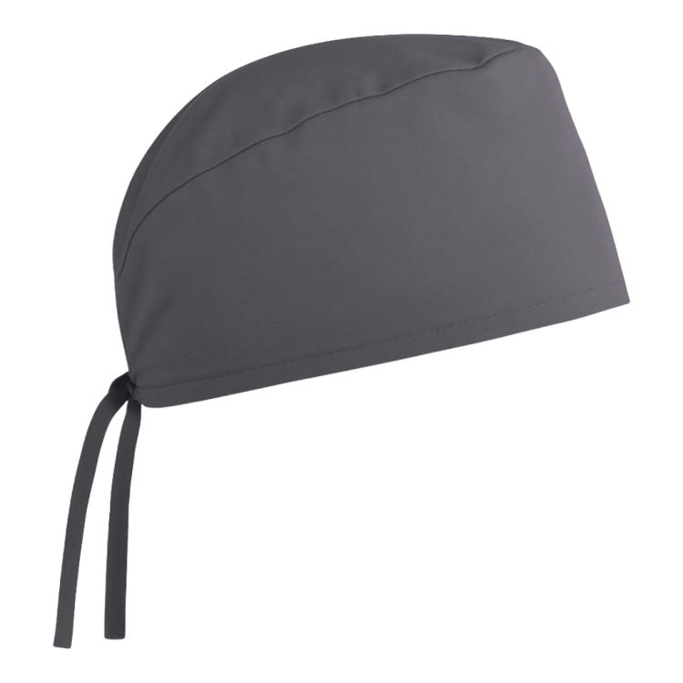 Czepek medyczny chirurgiczny wiązany unisex szary prawy bok.png