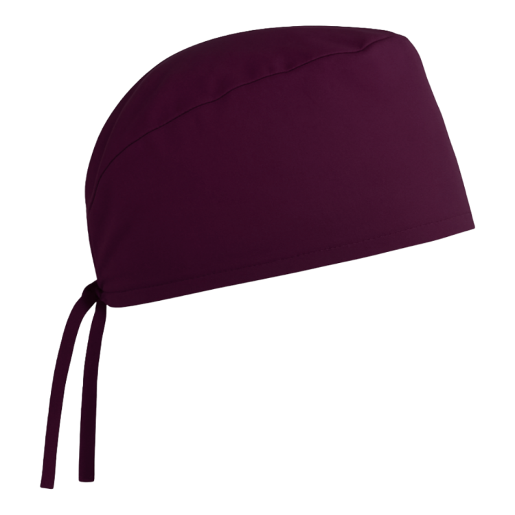 Czepek medyczny chirurgiczny wiązany unisex śliwkowy prawy bok.png