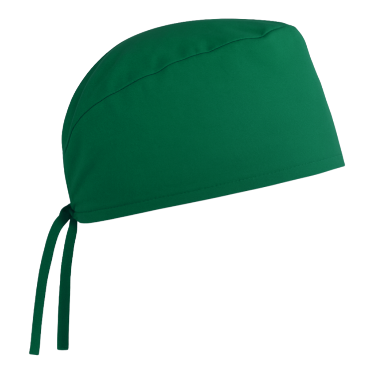 Czepek medyczny chirurgiczny wiązany unisex zielony prawy bok.png