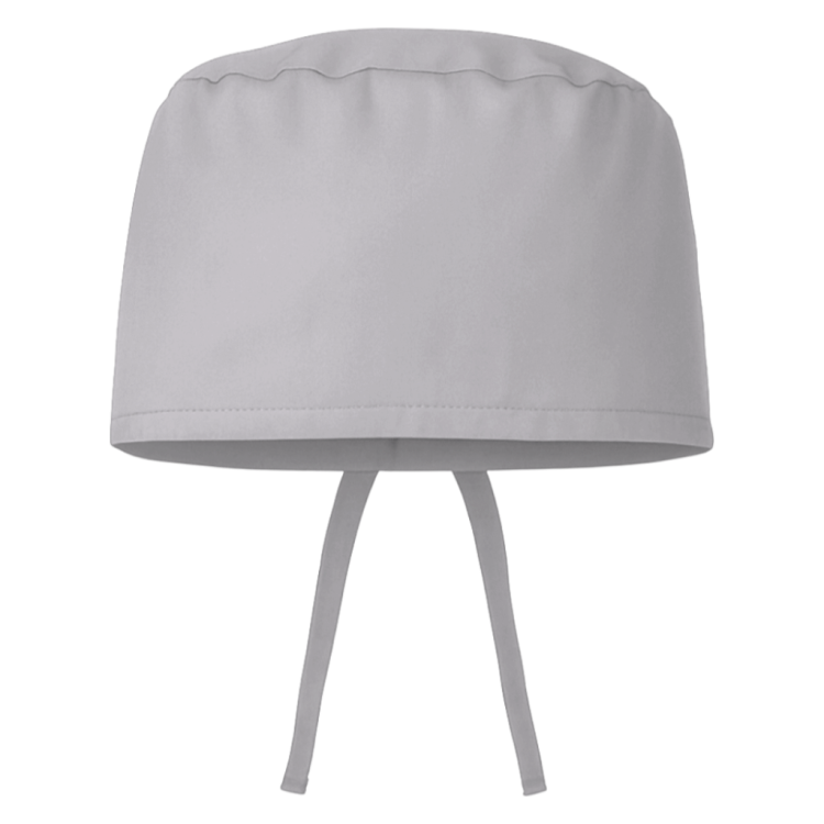 Czepek medyczny chirurgiczny wiązany unisex jasny szary przód.png