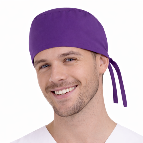 Czepek medyczny chirurgiczny wiązany unisex fioletowy.png