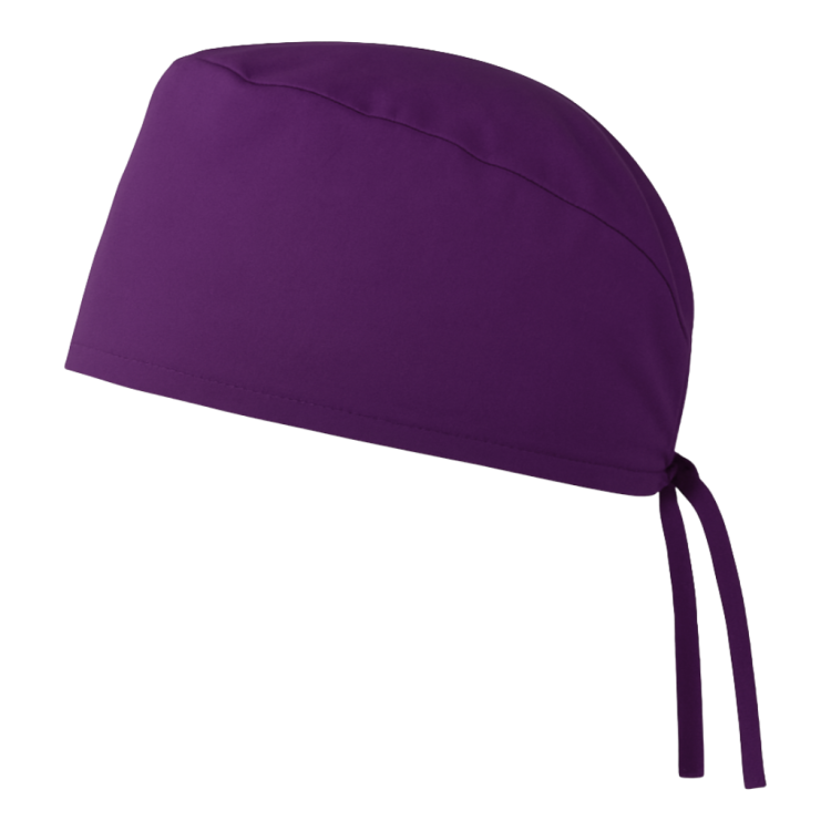 Czepek medyczny chirurgiczny wiązany unisex fioletowy lewy bok.png