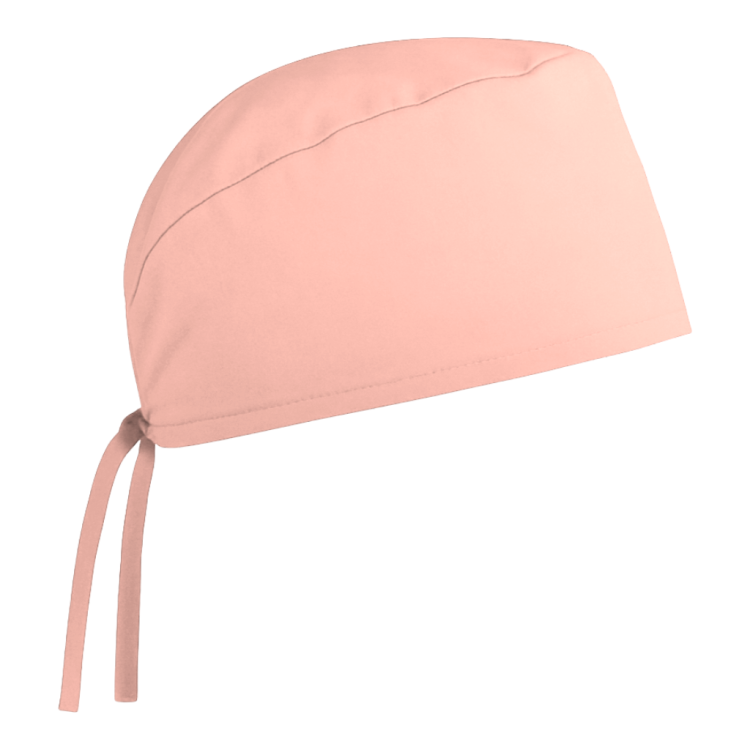 Czepek medyczny chirurgiczny wiązany unisex łososiowy prawy bok.png