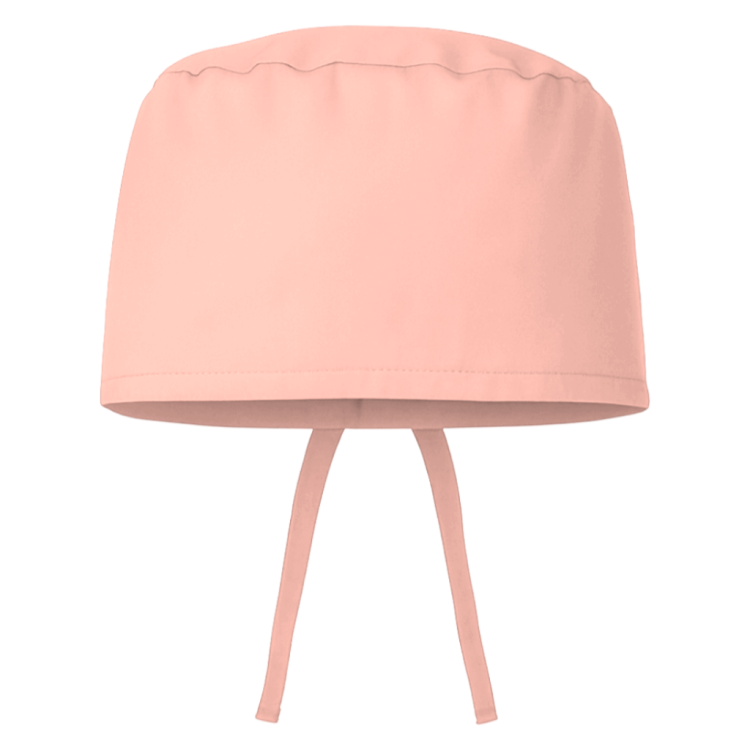 Czepek medyczny chirurgiczny wiązany unisex łososiowy przód.png