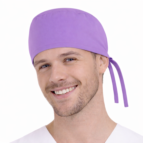 Czepek medyczny chirurgiczny wiązany unisex wrzosowy.png