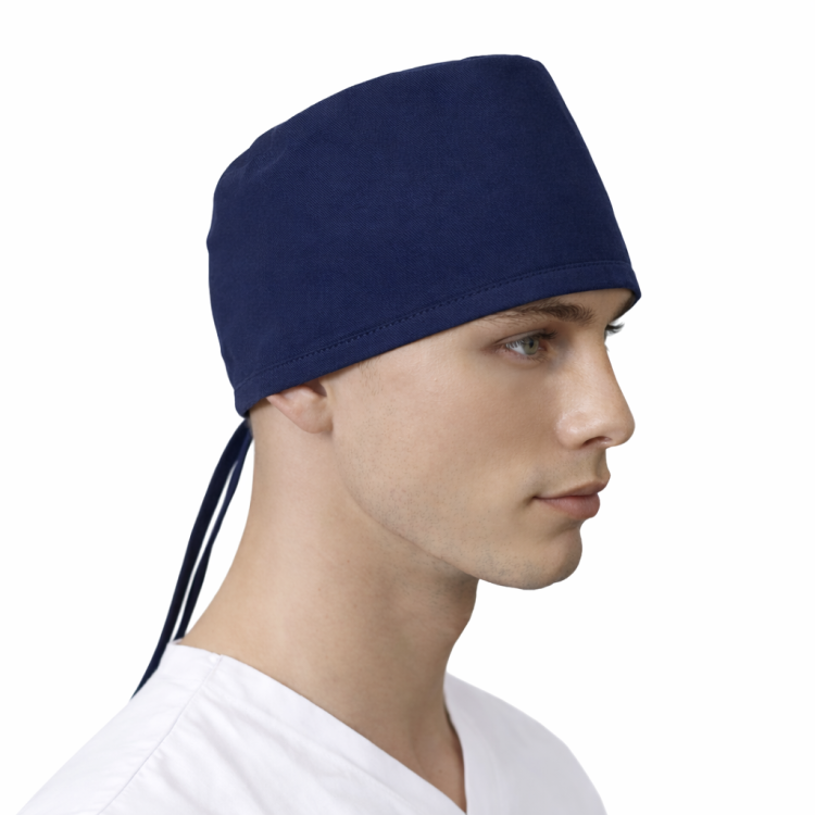 Czepek medyczny granatowy 100% bawełna unisex.png