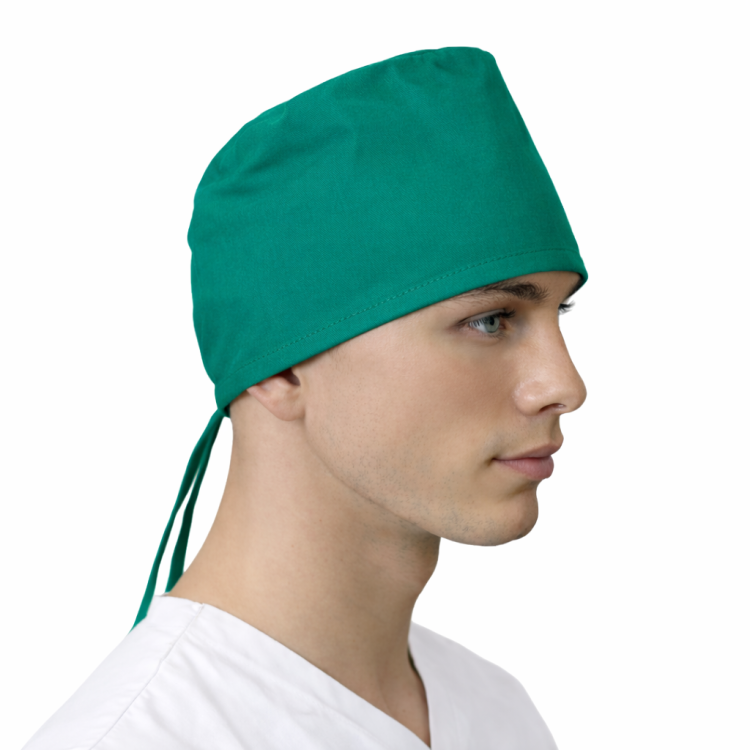 Czepek medyczny zielony 100% bawełna unisex.png