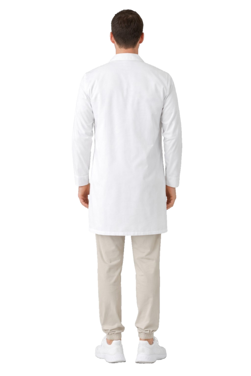 Męski fartuch laboratoryjny  na napy