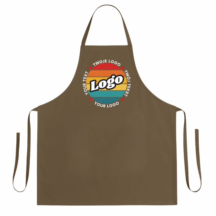 Fartuszek kuchenny beżowy z twoim własnym nadrukiem logo kreator online.jpg