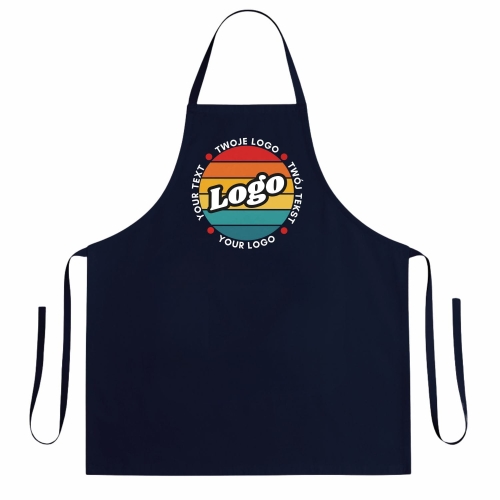 Fartuszek kuchenny granatowy z twoim własnym nadrukiem logo kreator online.jpg