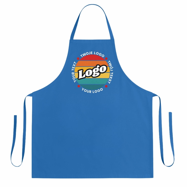 Fartuszek kuchenny jasny niebieski z twoim własnym nadrukiem logo kreator online.jpg