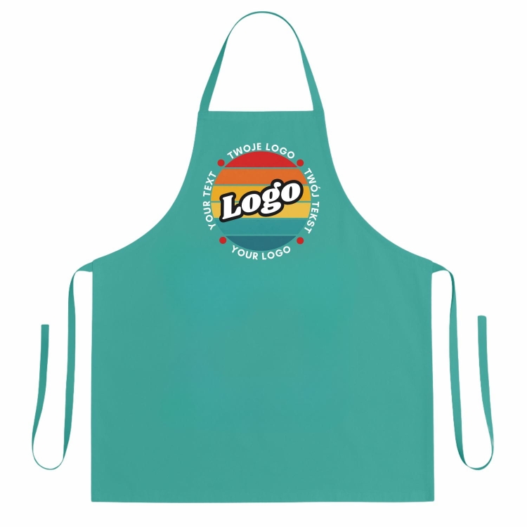 Fartuszek kuchenny seledynowy z twoim własnym nadrukiem logo kreator online.jpg