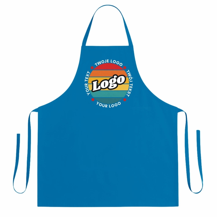 Fartuszek kuchenny turkusowy z twoim własnym nadrukiem logo kreator online.jpg