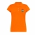 Koszulka polo damska pomarańczowa krótki rękaw z własnym nadrukiem kreator online przód.jpg