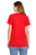 T-shirt damski krótki rękaw 100% bawełna kolor czerwony widok z tyłu.png
