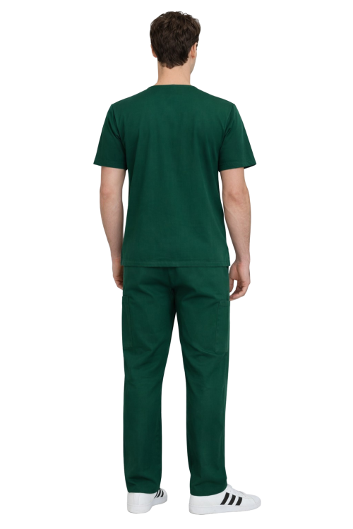 Komplet męski medyczny zielona butelka BASIC PREMIUM widok z tyłu.png