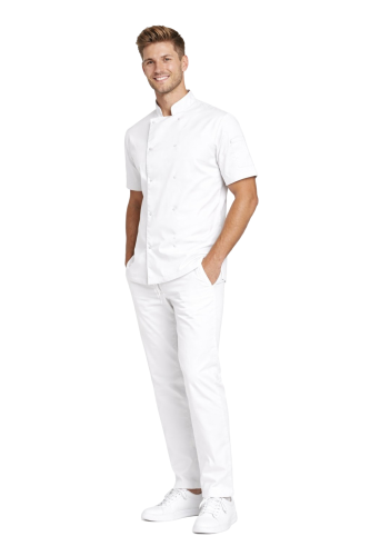 Zestaw gastronomiczny dla kucharza – uniform elastyczny zapinany na napy