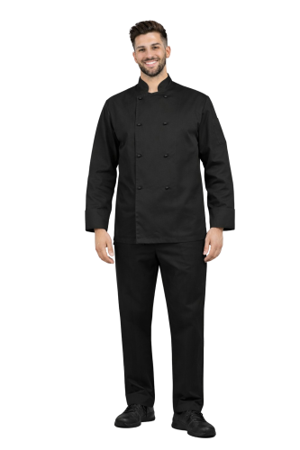 Profesjonalny zestaw gastronomiczny dla kucharza w kolorze czarnym