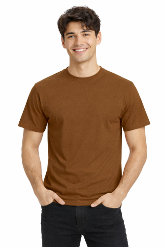 T-shirt męski z krótkim rękawem gramatura 190g brązowy.png