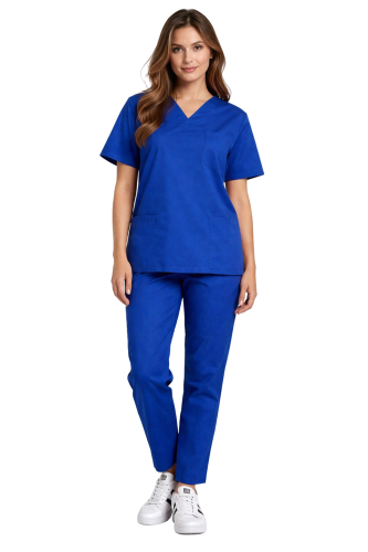 Komplet medyczny CLINIC w kolorze chabrowym